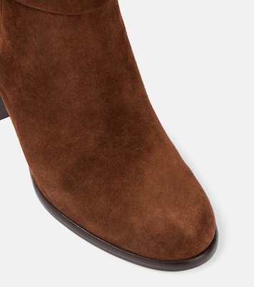 Ankle Boots T Lock aus Veloursleder | Tory Burch