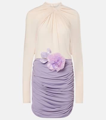 Colorblock ruched open-back minidress | Magda Butrym