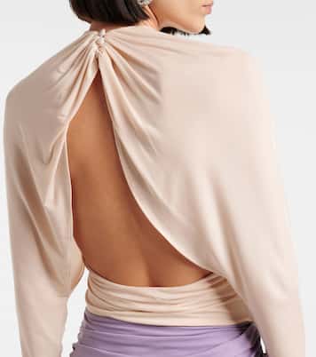 Colorblock ruched open-back minidress | Magda Butrym