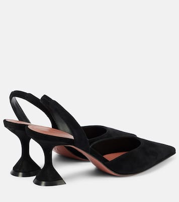 Slingback-Pumps Holli 70 aus Veloursleder | Amina Muaddi