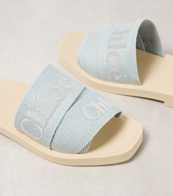 Mules brodées Woody à logo | Chloé