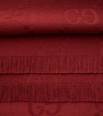 GG wool and silk jacquard blanket | Gucci