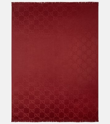 GG wool and silk jacquard blanket | Gucci
