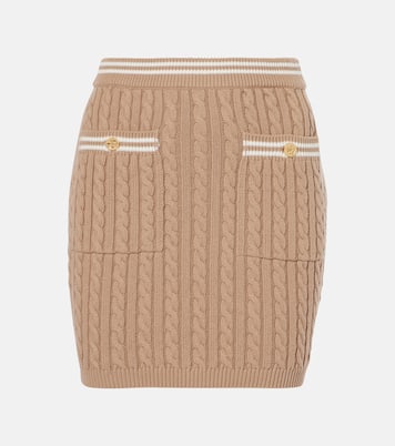 Minigonna in maglia di cotone a trecce | Alessandra Rich