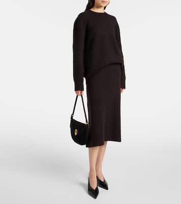 Borsa a spalla Tondo Small in suede | Savette