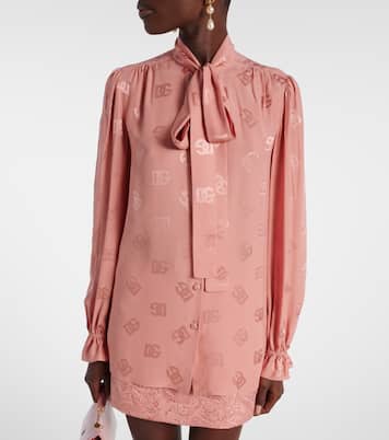 Blouse DG en satin de soie | Dolce&Gabbana