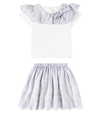 Set de camiseta y falda en mezcla de algodón | Patachou