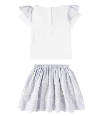 Set de camiseta y falda en mezcla de algodón | Patachou