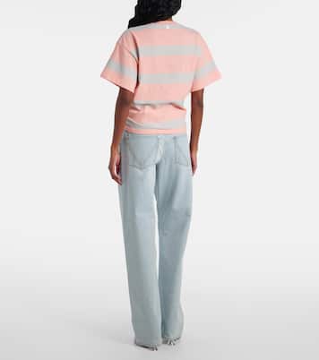 T-shirt in jersey di cotone a righe | Rabanne