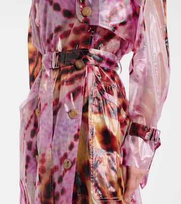 Printed double-breasted trench coat | Dries Van Noten