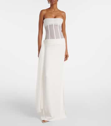 Bridal - Abito a corsetto con velo | Christopher Esber