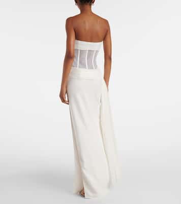 Bridal - Abito a corsetto con velo | Christopher Esber