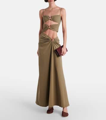 Vestido largo Orbit fruncido | Christopher Esber