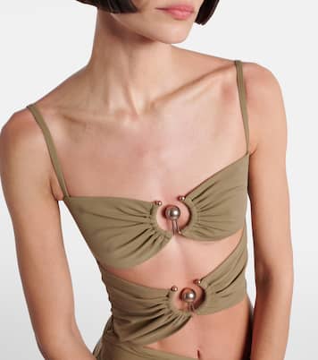 Vestido largo Orbit fruncido | Christopher Esber
