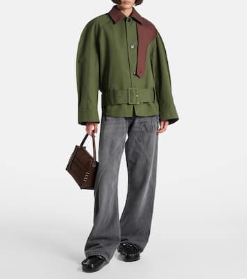 Cotton asymmetric jacket | JW Anderson
