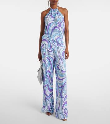 Pantaloni Olivia a gamba larga con stampa | Melissa Odabash