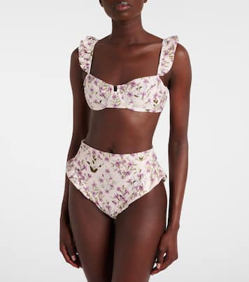 Kiwi printed bikini top | Agua by Agua Bendita