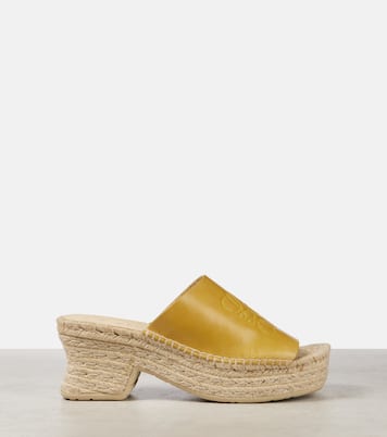 Espadrille-Pantoletten Petal Anagram aus Leder | Loewe