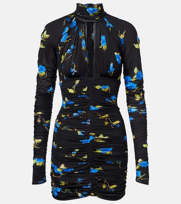 Cutout floral jersey minidress | Blumarine