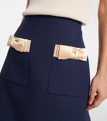 Minifalda de Crepe Couture con lazo | Valentino