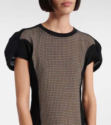 Checked asymmetric midi dress | Loewe