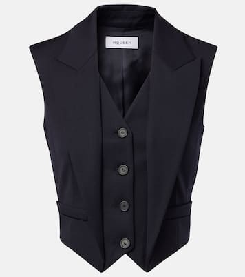 Cropped wool vest | McQueen