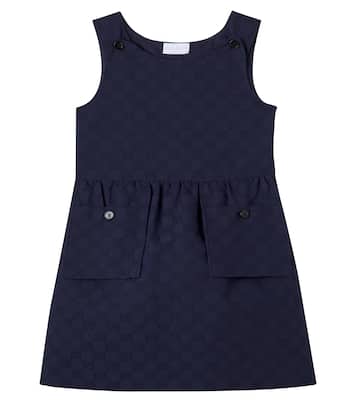 Vestido de algodón en jacquard con GG | Gucci Kids