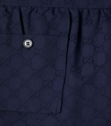 Vestido de algodón en jacquard con GG | Gucci Kids
