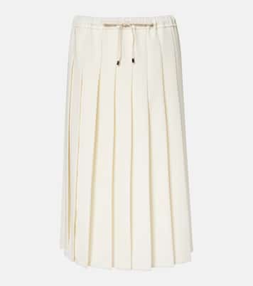 Pleated midi skirt | Brunello Cucinelli