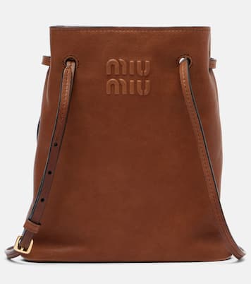 Logo leather crossbody bag | Miu Miu