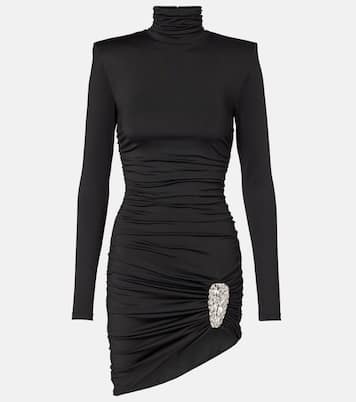 Embellished ruched jersey minidress | Area