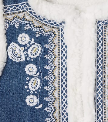 Librana embroidered denim vest | Louise Misha
