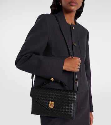 Knot Lock 인트레치아토 레더 토트 백 | Bottega Veneta