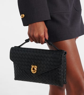 Knot Lock 인트레치아토 레더 토트 백 | Bottega Veneta