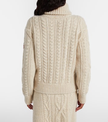 Jersey de cuello alto trenzado en mezcla de lana | Moncler Grenoble