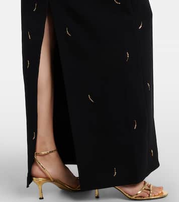 Bustier-Robe Reign aus Crêpe mit Kristallen | Simkhai