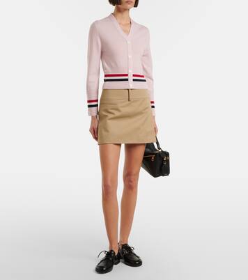 Cropped cashmere cardigan | Thom Browne