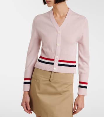 Cropped cashmere cardigan | Thom Browne