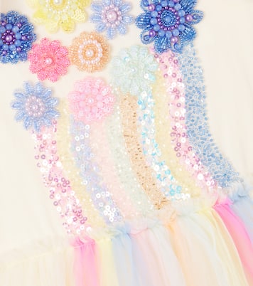 Vestido Sun Ray de tul de algodón adornado | Tutu Du Monde