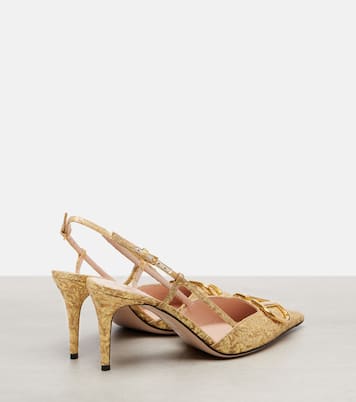 VLogo 80 jacquard slingback pumps | Valentino Garavani