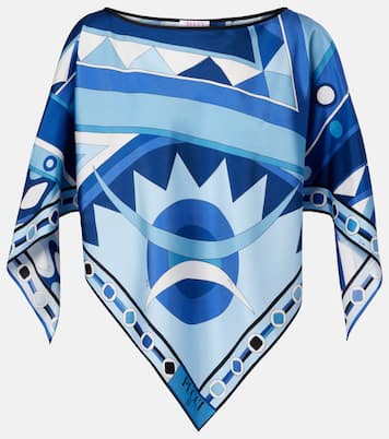 Top imprimé en satin de soie | Pucci