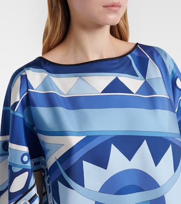 Top imprimé en satin de soie | Pucci