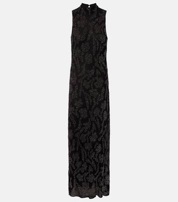Sylven beaded georgette maxi dress | Veronica Beard