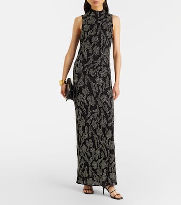 Sylven beaded georgette maxi dress | Veronica Beard