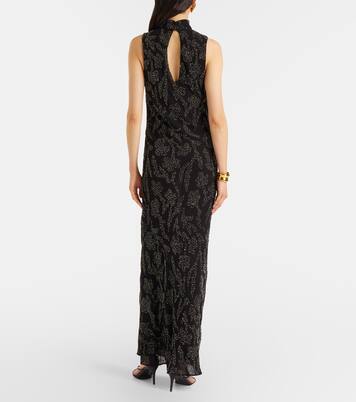 Sylven beaded georgette maxi dress | Veronica Beard