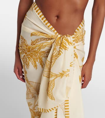 Pareo Jungle in cotone e seta con stampa | Eres