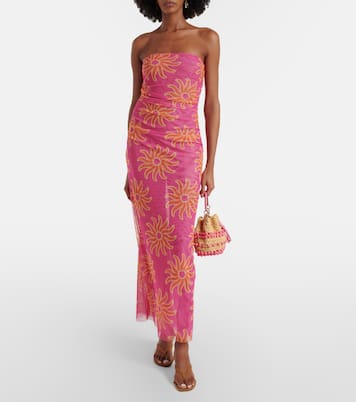 Daphne printed mesh midi dress | Cala de la Cruz