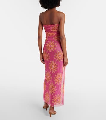 Daphne printed mesh midi dress | Cala de la Cruz