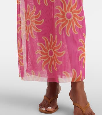 Daphne printed mesh midi dress | Cala de la Cruz