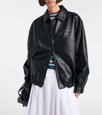 Leather blouson jacket | Prada